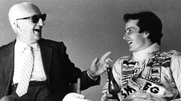 Enzo Ferrari y Gilles Villeneuve