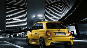 Abarth 595 2016 trasera dinámica Amarillo Módena