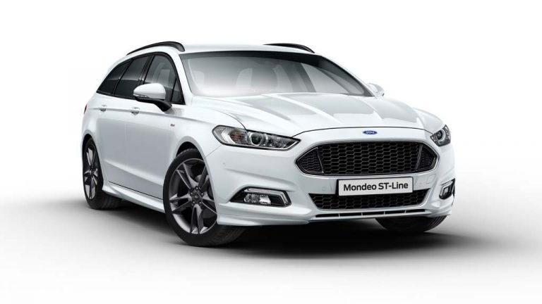 Ford Mondeo ST-Line frontal blanco