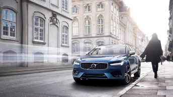 Volvo S90 R Design frontal azul