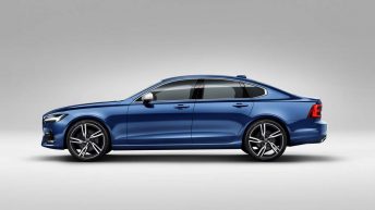Volvo S90 R Design lateral azul