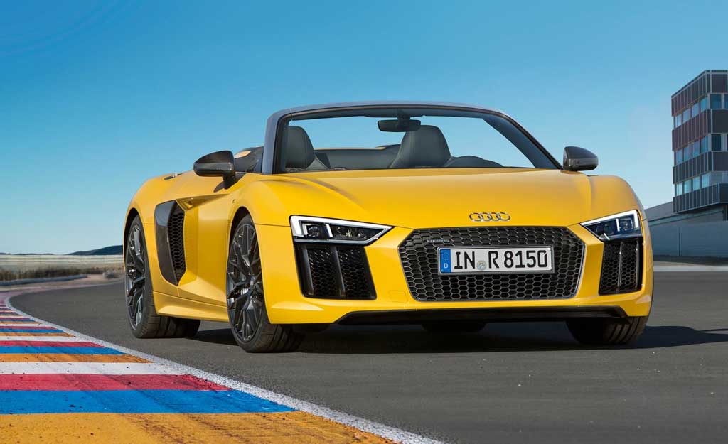 Audi R8 Spyder V10 2017 frontal estática