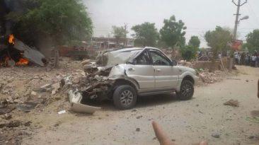 Accidente de caza de combate contra un Tata Safari