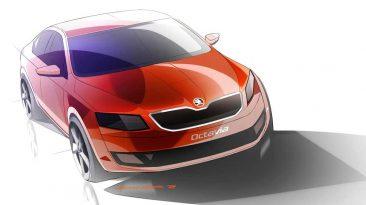 Boceto del Skoda Octavia 2013