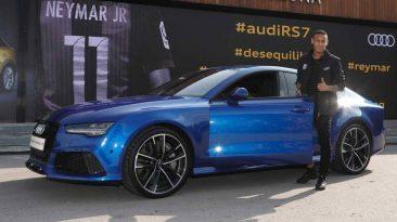 Neymar Jr. con su Audi RS 7 Sportback performance