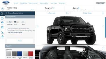 Configurador Ford F-150 Raptor 2017