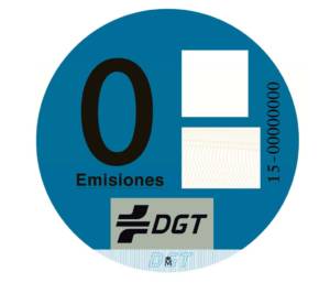 Etiqueta DGT Tipo 0 emision