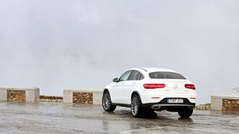 Mercedes GLC 250d Coupé prueba trasera blanco