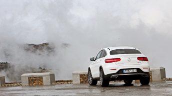 Mercedes GLC 250d Coupé prueba trasera blanco
