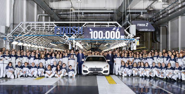 Maseratti fabrica su unidad 100.000 en la planta de Giovanni Angnelli