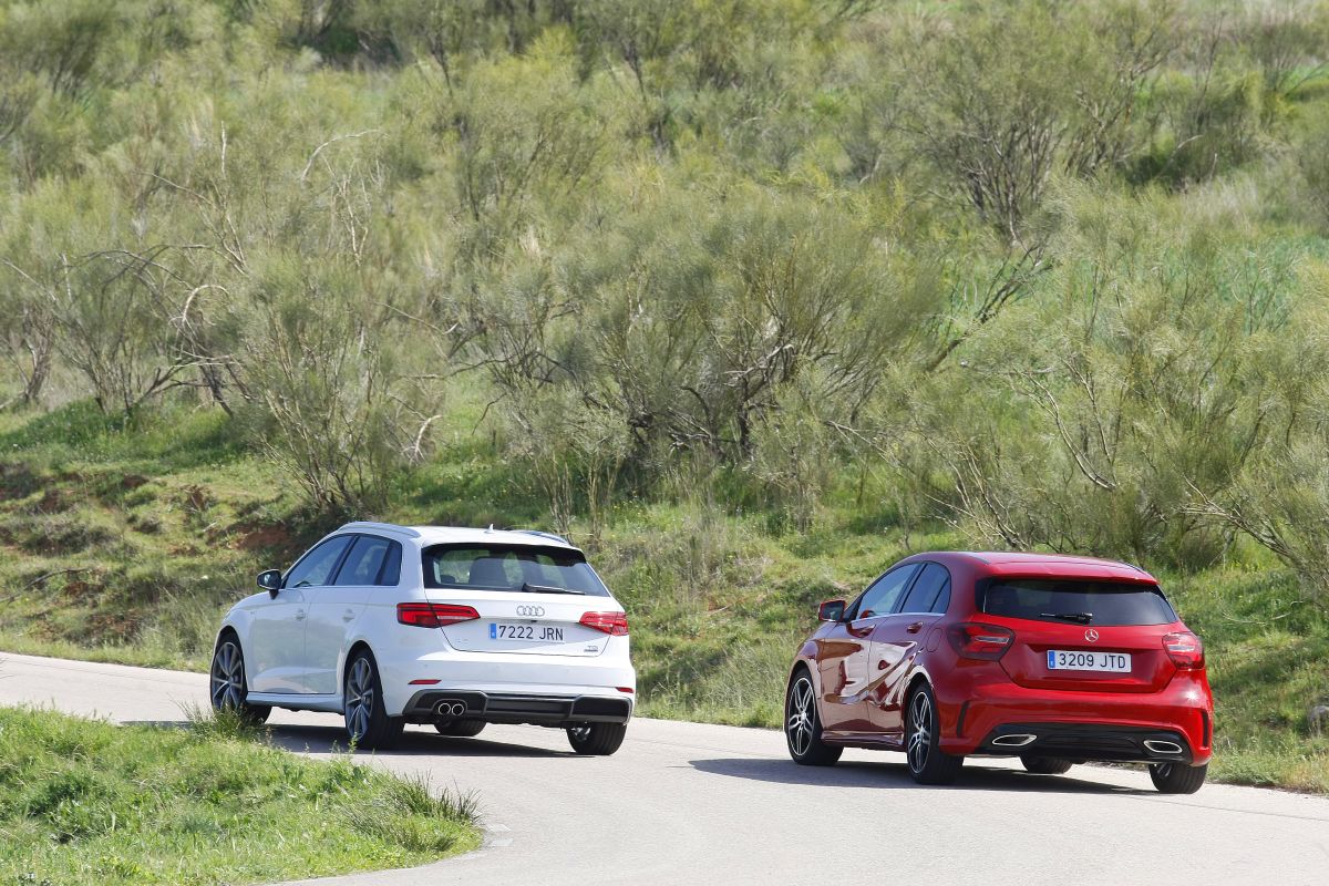 Audi A3 Sportback 2.0 TDI 150 CV o Mercedes Clase A 200 D traseras