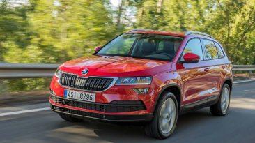 Skoda Karoq. En movimiento primer plano