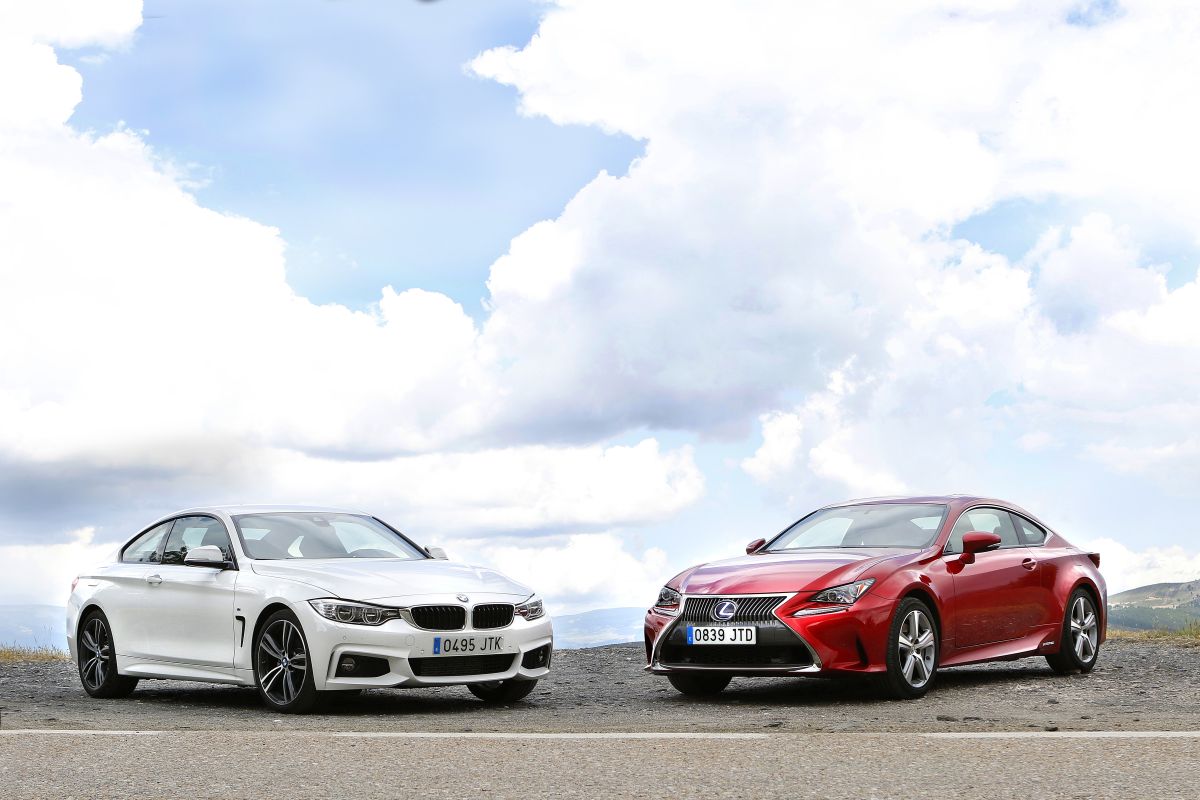 BMW 420d Coupé o Lexus RC 300h. Los dos tres cuartos delantero
