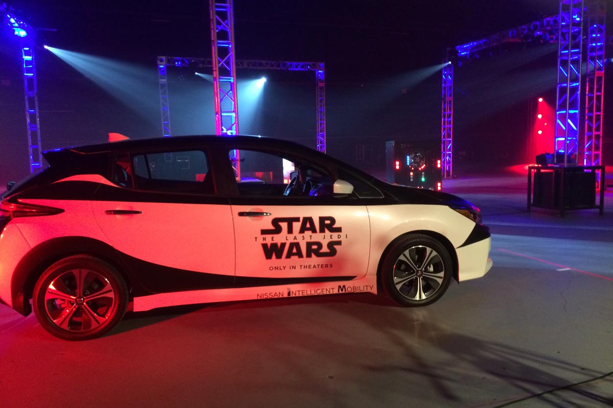 Nissan celebra la nueva película de Star Wars con una batalla con el LEAF
