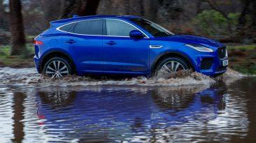 Prueba Jaguar E-PACE, río