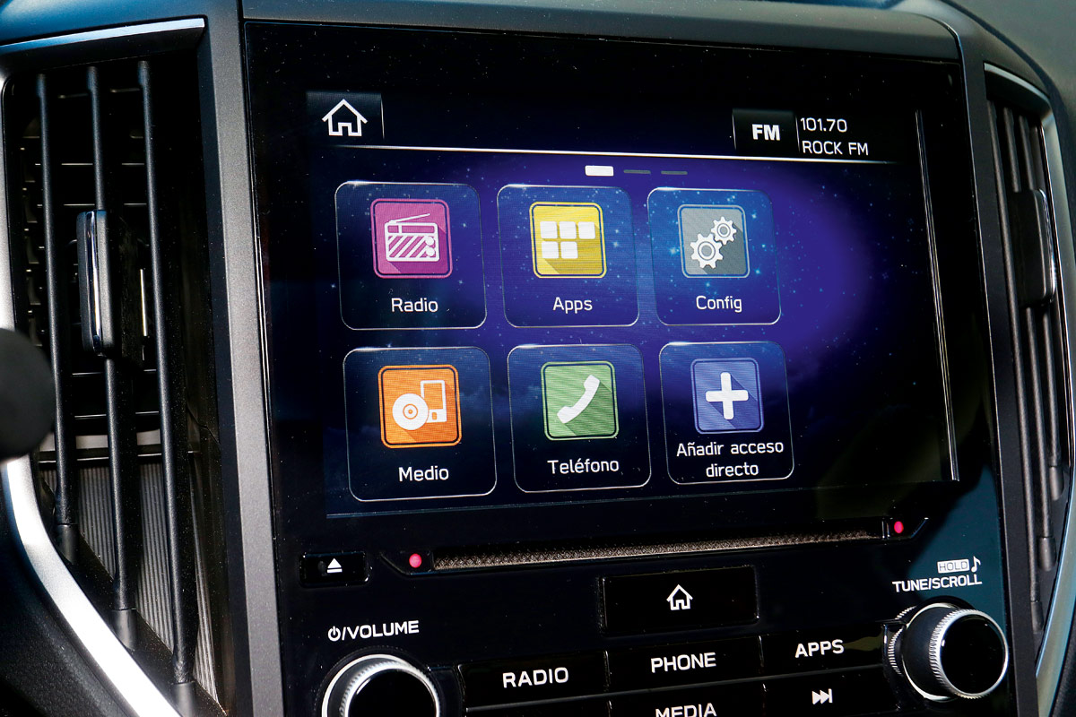 Prueba Subaru VX 2018, pantalla central