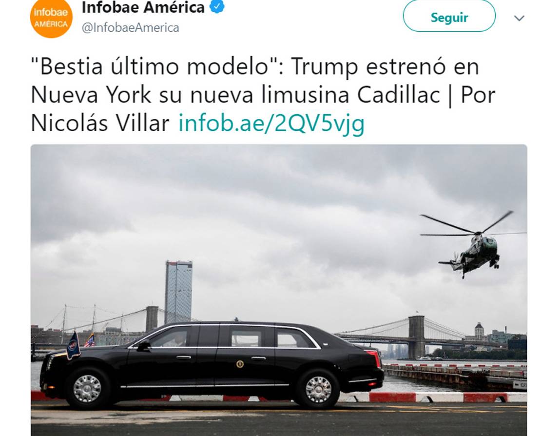 Limusina oficial de Donald Trump