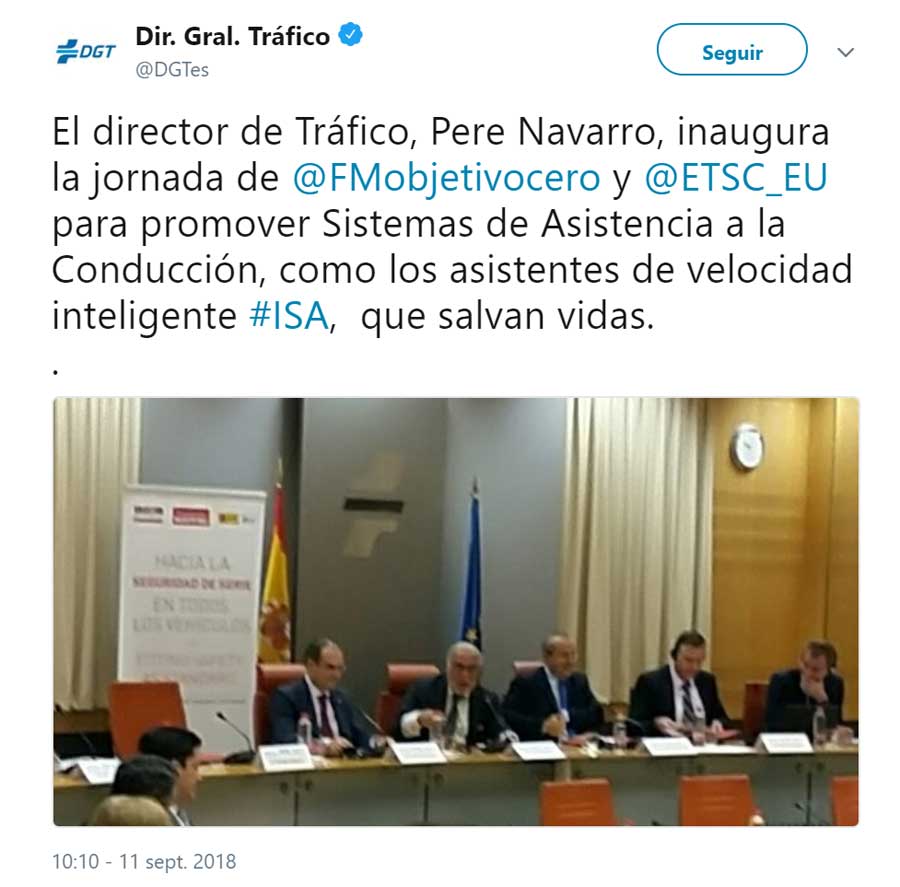 Pere Navarro está a favor de que los asistentes de velocidad sean obligatorios