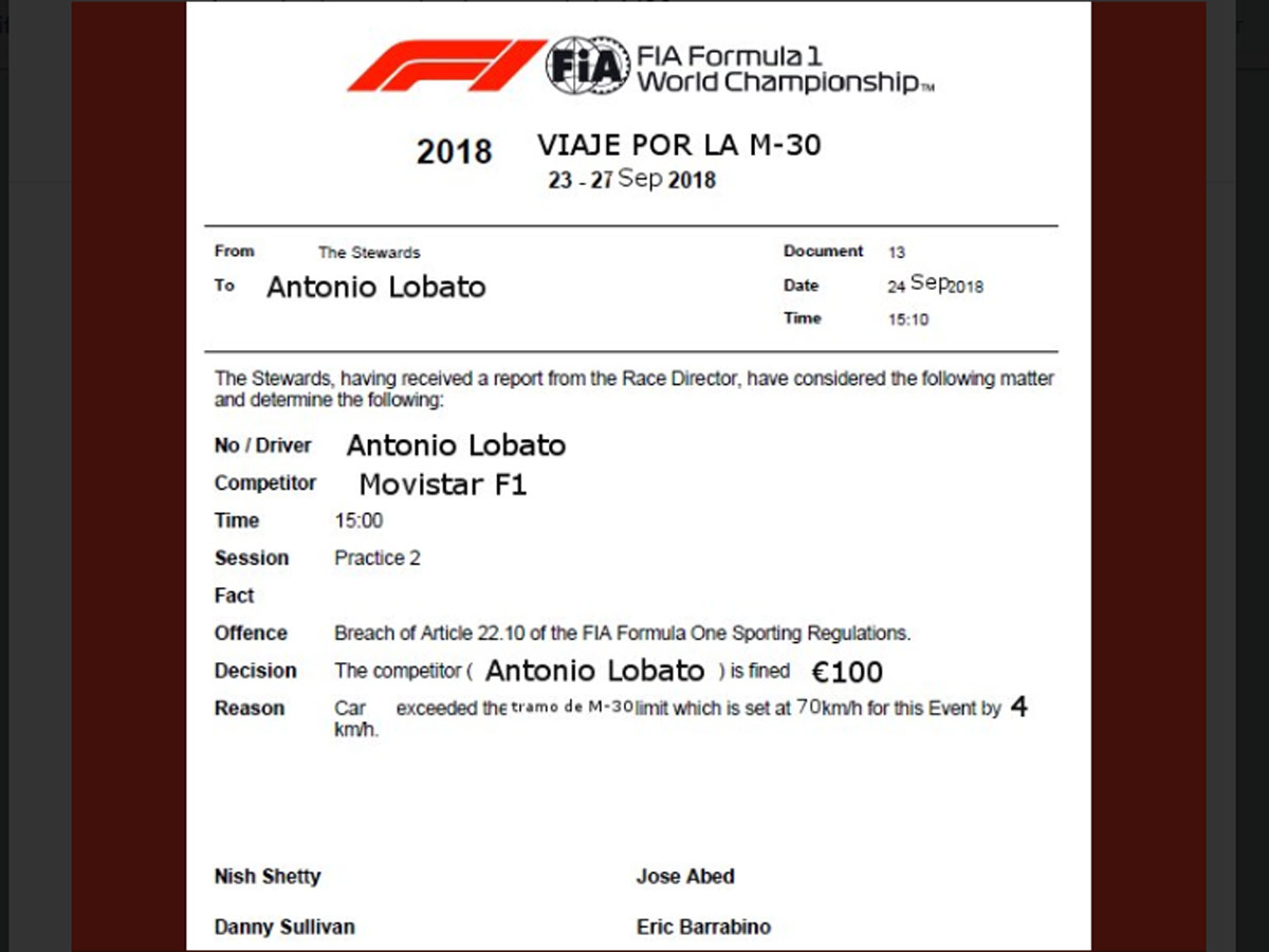 Reacciones a la multa de Antonio Lobato