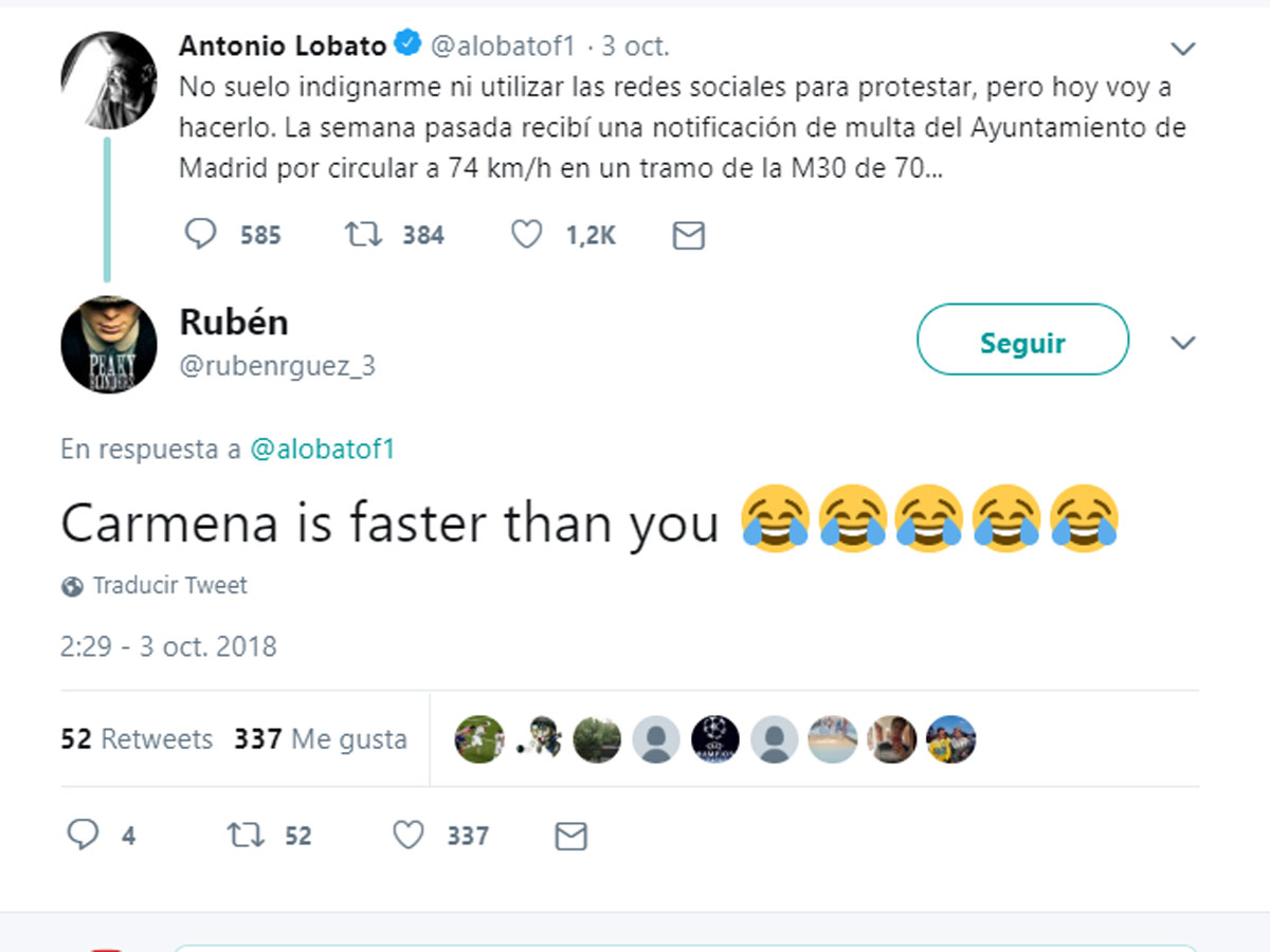 Reacciones a la multa de Antonio Lobato