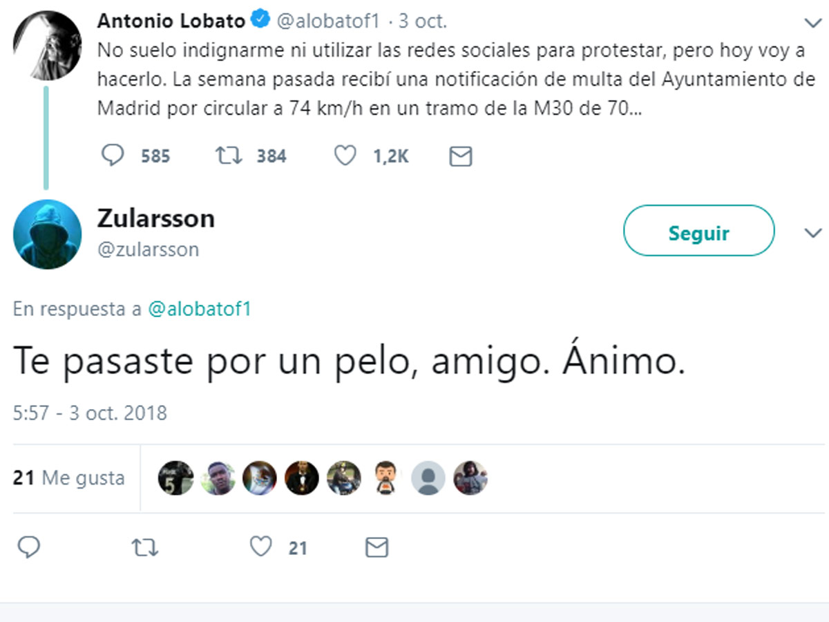 Reacciones a la multa de Antonio Lobato