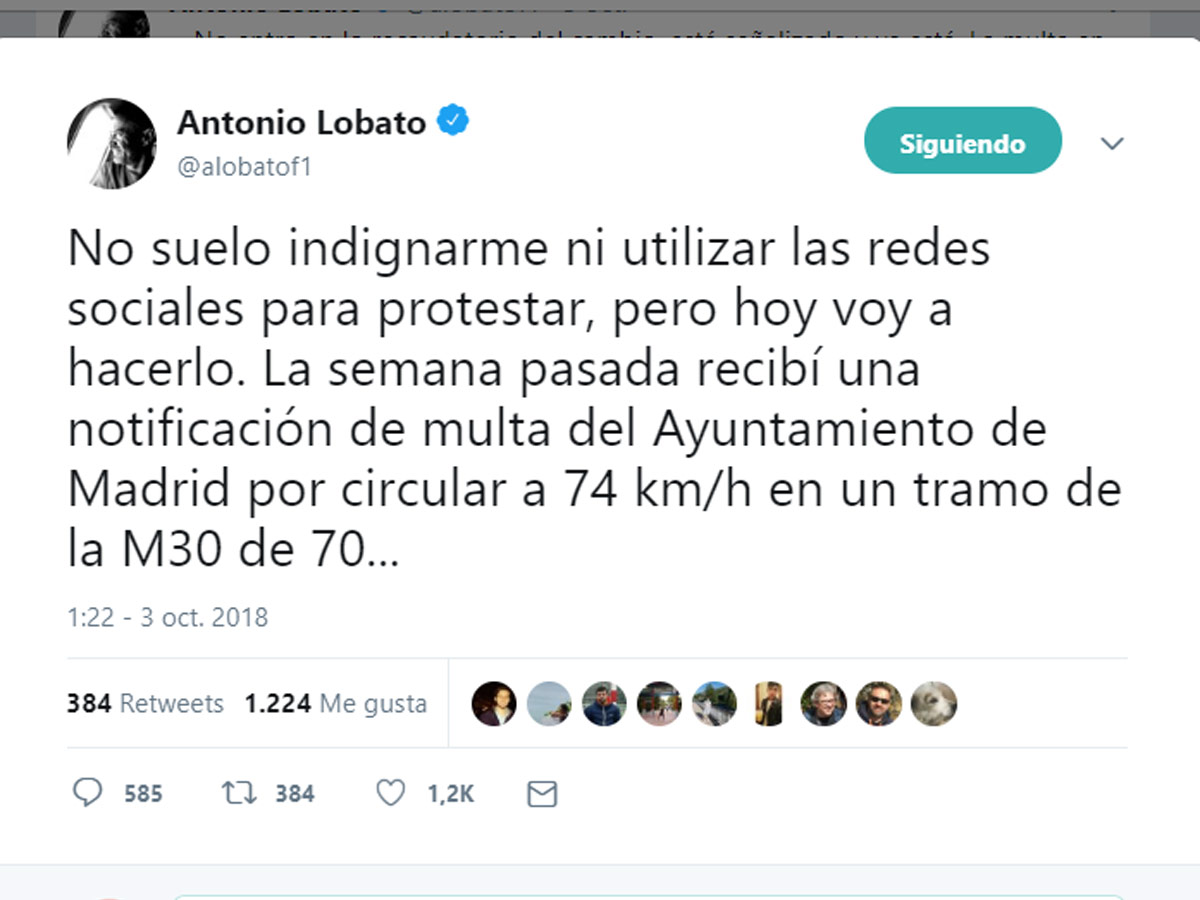 Reacciones a la multa de Antonio Lobato