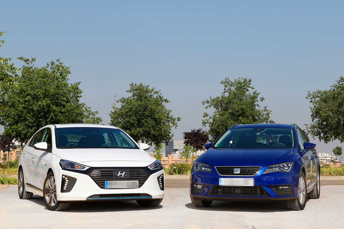 comparativa hyundai ioniq hibrido vs. seat león gnc