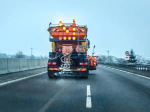 Camión esparcir sal