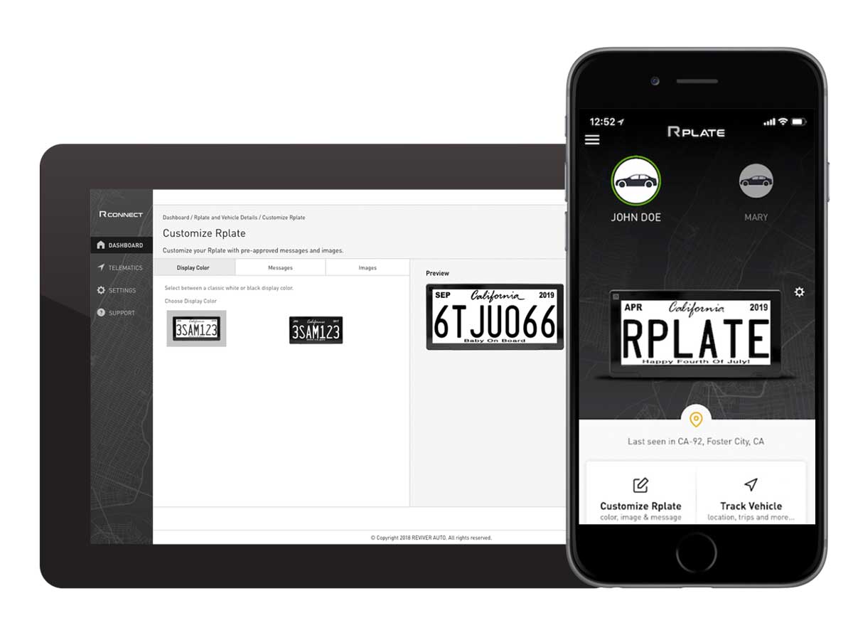 matrículas digitales RPlate