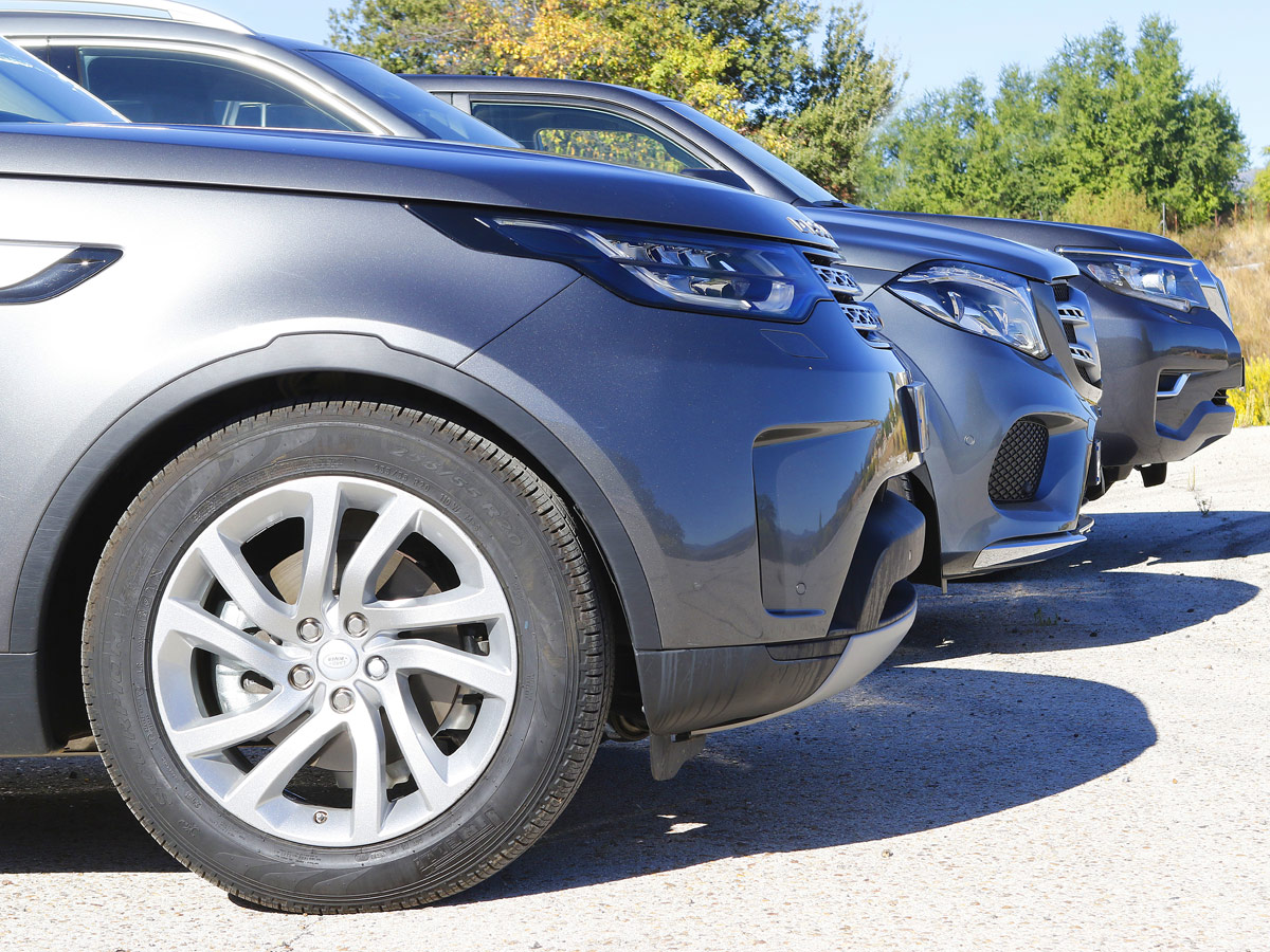 Comparativa Toyota Land Cruiser vs Mercedes-Benz GLS vs Land Rover Discovery