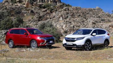 Comparativa Mitsubishi Outlander PHEV vs Honda CR-V Hybrid