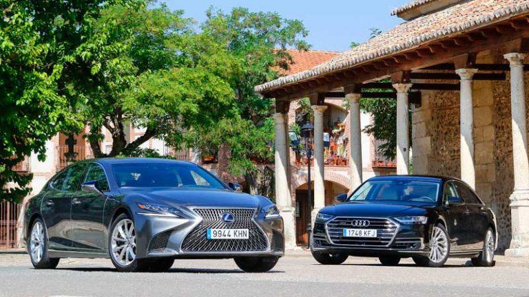 lexus ls 500 h y Audi A8 L 2018
