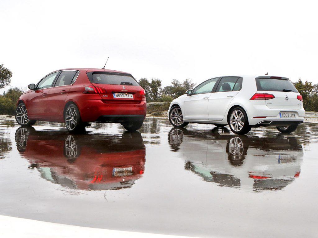 Comparativa Peugeot 308 1.5 BlueHDi Allure vs Volkswagen Golf 2.0 TDI Sport 2019