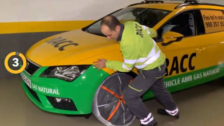 Cadenas textiles para nieve