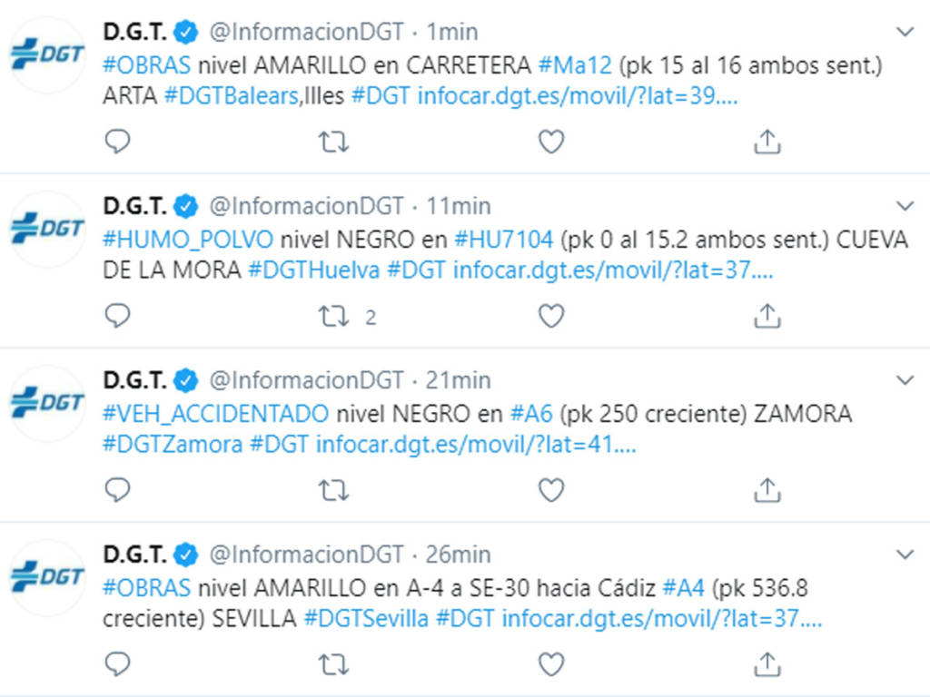 Canales información DGT