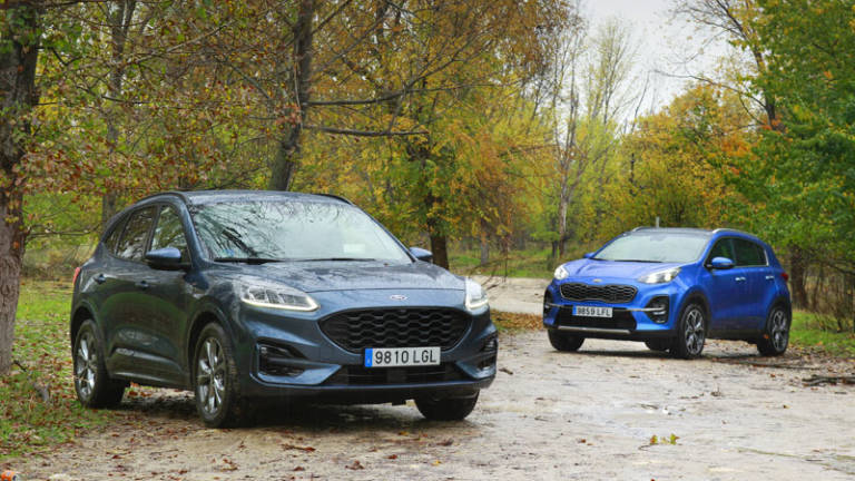 Comparativa Ford Kuga 2.0 EcoBlue MHEV 4X2 Vs Kia Sportage 1.6 MHEV GT Line Extreme 7DCT