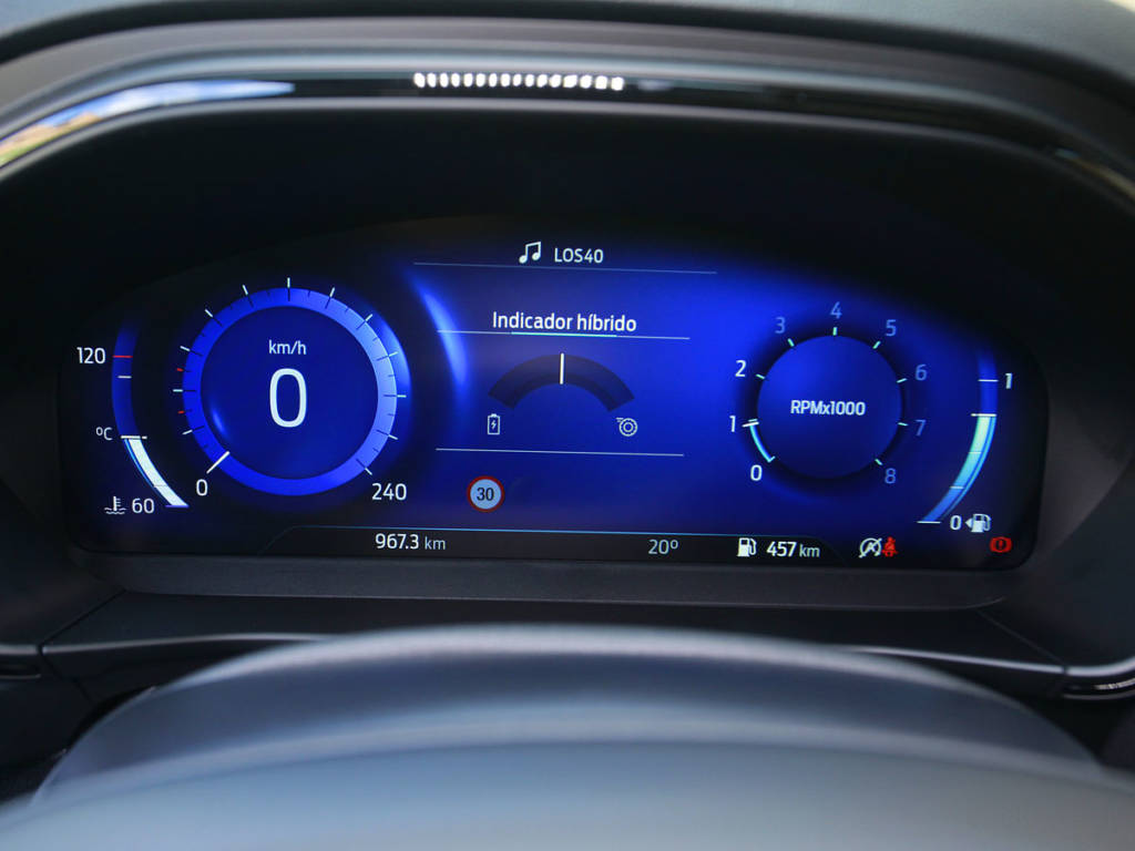 El cuadro digital del Ford Focus MHEV es de 12,3 pulgadas.