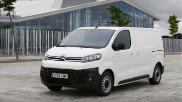 Citroën ë-Jumpy eléctrica frontal en blanco
