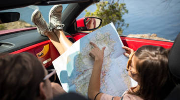 vacaciones mapa coche