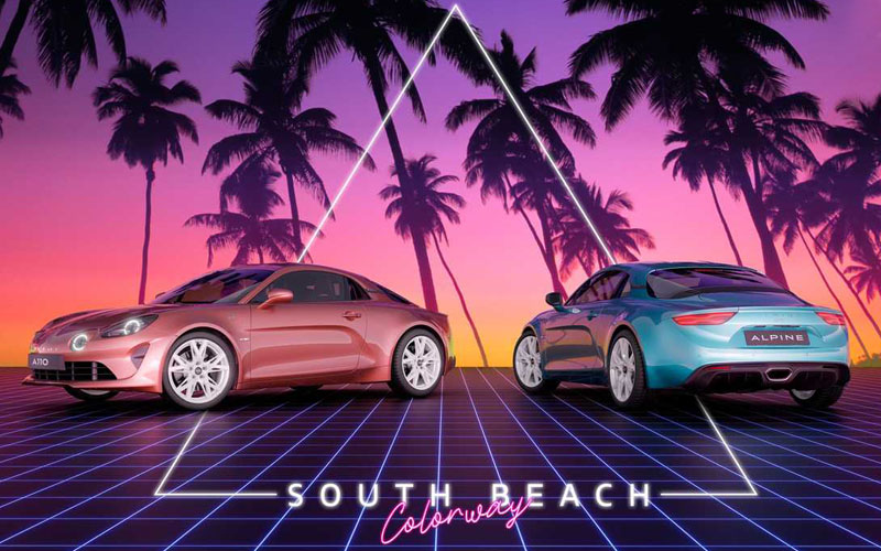 El Alpine A110 se viste con los colores de Miami